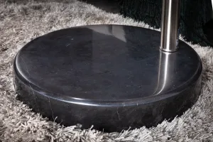 Stojaca lampa BANGUI 170 - 210 cm Dekorhome Strieborná / čierna
