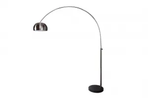 Stojaca lampa BANGUI 170 - 210 cm Dekorhome Strieborná / čierna