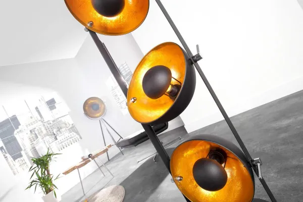 LuxD 17105 Stojanová lampa STAGE čierna Stojanové svietidlo