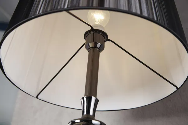 Stojacia lampa LUANDA Dekorhome Čierna
