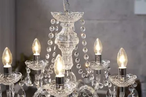 Závesná lampa SEATTLE luster Dekorhome Priehľadná