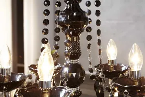 Závesná lampa SEATTLE luster Dekorhome Čierna