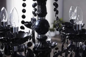 Závesná lampa SEATTLE luster Dekorhome Čierna
