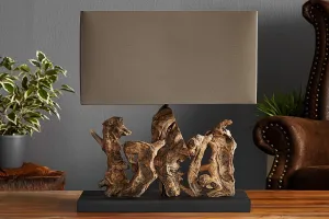 LuxD 17115 Stolná lampa z naplaveného dreva NATURE
