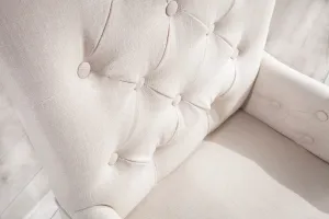 LuxD 23782 Dizajnová stolička s podrúčkami Queen béžová