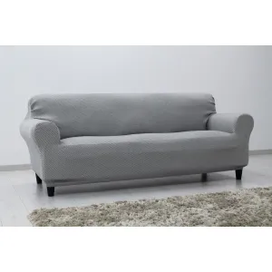 Poťah na sedačku obojstranný elastický, Irpin, šedý dvojkreslo 140 x 180 cm