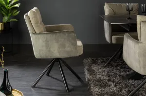 Otočné kreslo GYES Dekorhome Zelená