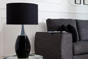 LuxD 18132 Stolná lampa Aaria 60 cm čierna
