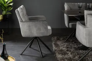 Otočné kreslo GYES Dekorhome Sivá