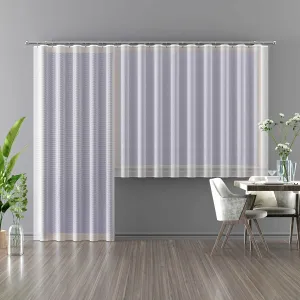 Hotová záclona alebo balkónový komplet, Zlatuše s olovkom, biela 200 x 245 cm