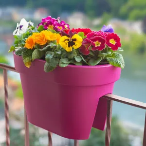 Prosperplast Kvetináč Lofly Railing fuchsiový