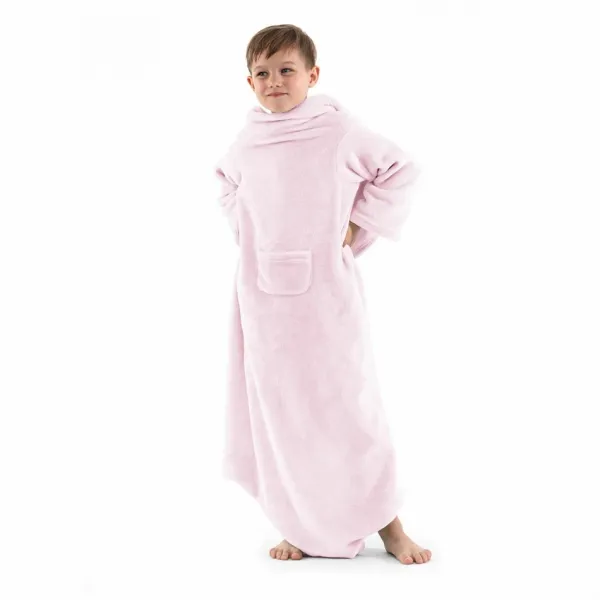 Detská deka s rukávmi DecoKing Lazy ružová, velikost 90x105