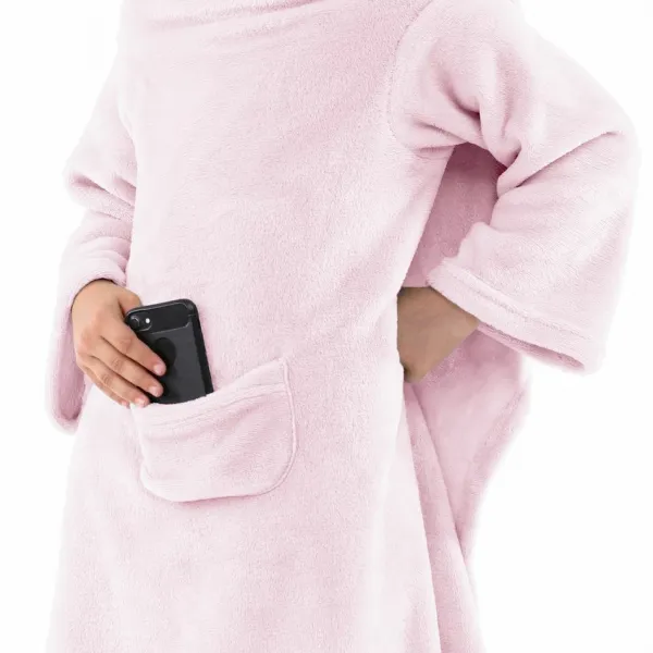 Detská deka s rukávmi DecoKing Lazy ružová, velikost 90x105