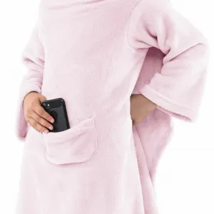 Detská deka s rukávmi DecoKing Lazy ružová, velikost 90x105