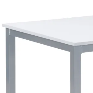 Minimalistický jedálenský stôl, šedo-biela, 110 x 70 x 75 cm