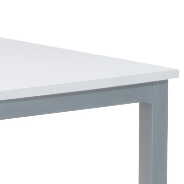 Minimalistický jedálenský stôl, šedo-biela, 110 x 70 x 75 cm