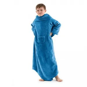 Detská deka s rukávmi DecoKing Lazy tmavomodrá, velikost 90x105