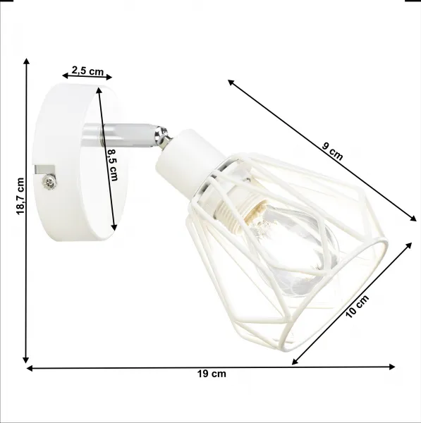 Nástenná lampa OKIRA TYP 2 Tempo Kondela Biela