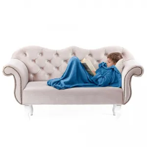 Detská deka s rukávmi DecoKing Lazy tmavomodrá, velikost 90x105