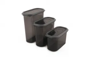 18 dielny set úložných dóz, plast, sivé