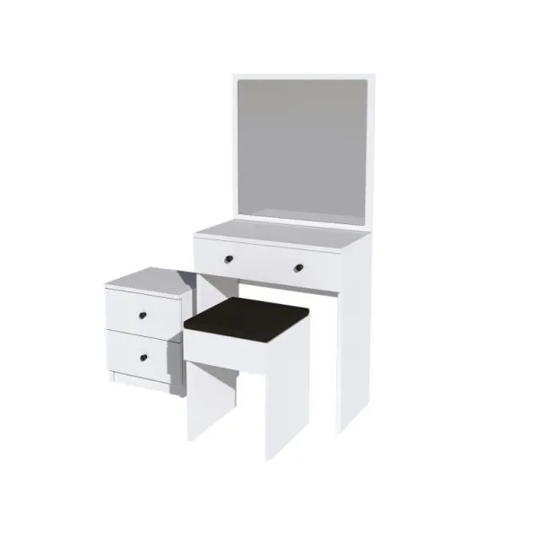 Set kozmetického a nočného stolíka, biely