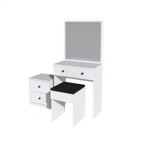 Set kozmetického a nočného stolíka, biely