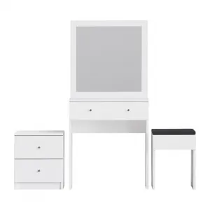 Set kozmetického a nočného stolíka, biely