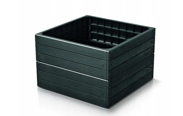 Prosperplast Vyvýšený záhon BASE WOODY 75,6 cm antracit