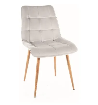 Signal Jedálenská stolička CHIC D VELVET | drevené nohy Farba: Čierna / Bluvel 19