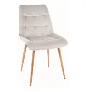 Signal Jedálenská stolička CHIC D VELVET | drevené nohy Farba: Čierna / Bluvel 19