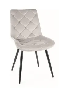 Signal Jedálenská stolička RALPH VELVET Farba: Čierna / Bluvel 19