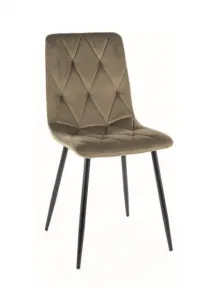 Signal Jedálenská stolička TOM VELVET Farba: Čierna / Bluvel 19