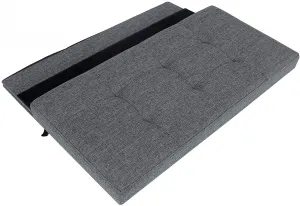 SONGMICS Úložný sedací box čalúnený skladací 76x38 cm tmavosivý