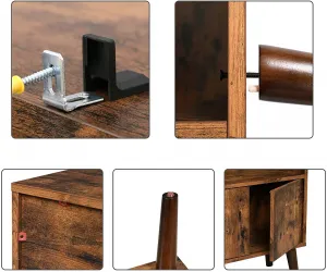 SONGMICS Knižnica retro dizajn 60x120cm hnedá