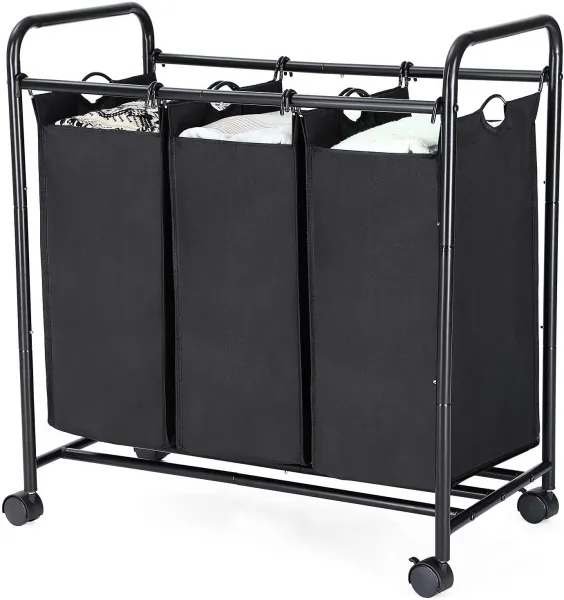 SONGMICS Kôš na bielizeň LEE 3x44 L čierny