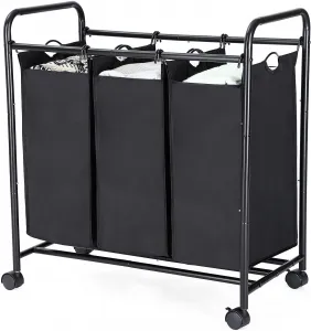 SONGMICS Kôš na bielizeň LEE 3x44 L čierny