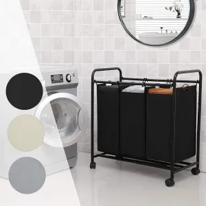 SONGMICS Kôš na bielizeň LEE 3x44 L čierny