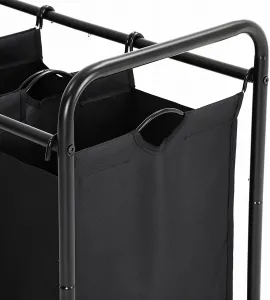SONGMICS Kôš na bielizeň LEE 3x44 L čierny