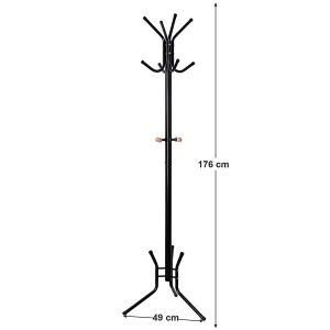 SONGMICS Štýlový kovový vešiak na kabáty 176 cm