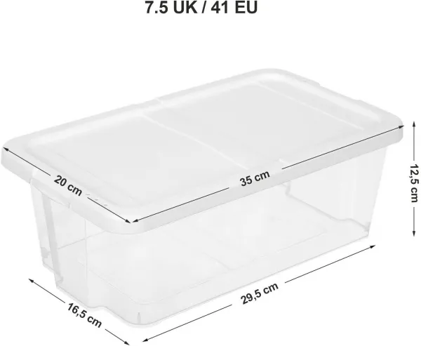 SONGMICS Univerzálny transparentný stohovateľný úložný box 12 ks