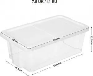 SONGMICS Univerzálny transparentný stohovateľný úložný box 12 ks