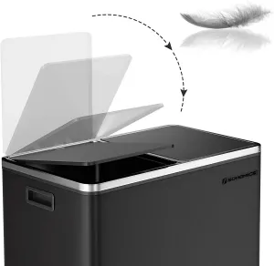 SONGMICS Odpadkový kôš na triedený odpad 2 x 30 L čierny