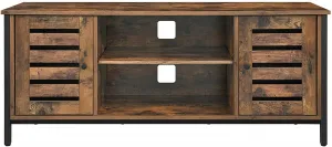 VASAGLE Televízny stolík industriálny 2 dvierka 110 x 40 cm