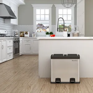 SONGMICS Nerezový odpadkový kôš 2 x 24 l