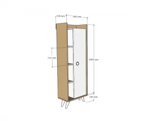 Hanah Home Kúpeľňová skrinka Mirage 50 cm biela