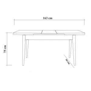 Hanah Home Jedálenský set Vina 5D orech/antracit