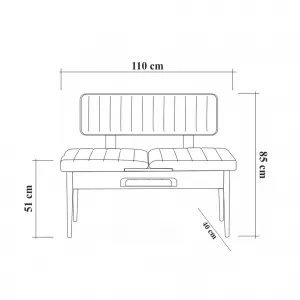 Hanah Home Jedálenský set Vina 5D orech/antracit