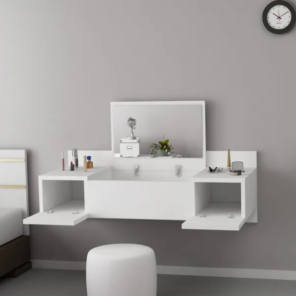 Kalune Design Toaletný stolík ZAKKUM 100 cm biely