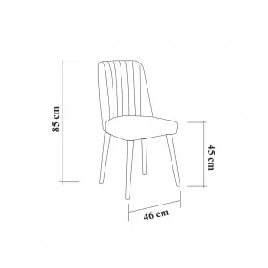 Hanah Home Jedálenský set Vina 5D orech/antracit