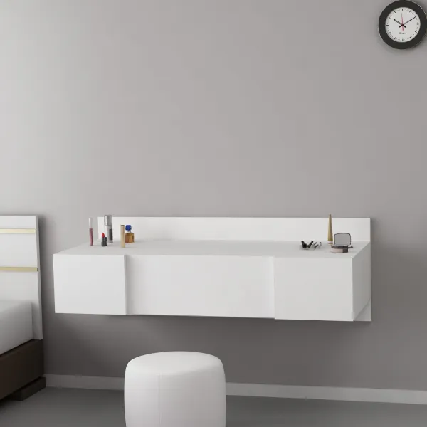 Kalune Design Toaletný stolík ZAKKUM 100 cm biely